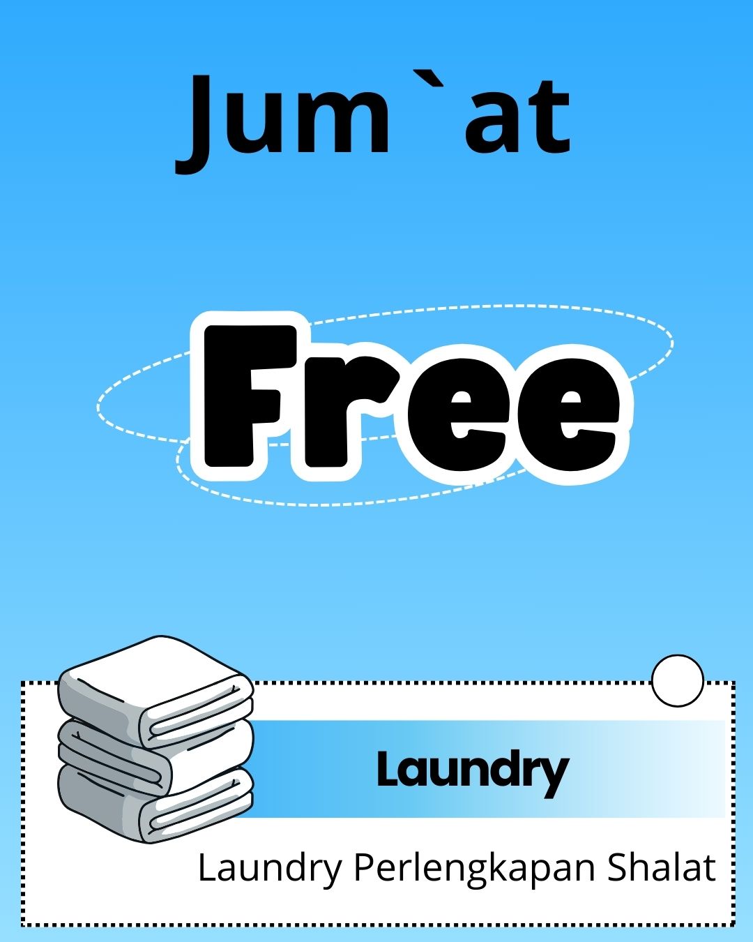 Biru Putih Profesional Sederhana Daftar Harga Usaha Laundry Instagram Post - 1