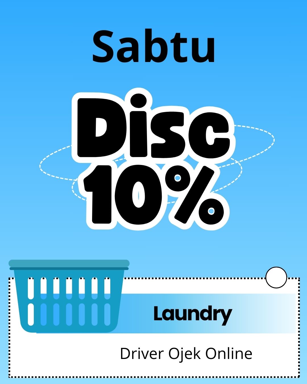 Biru Putih Profesional Sederhana Daftar Harga Usaha Laundry Instagram Post - 1