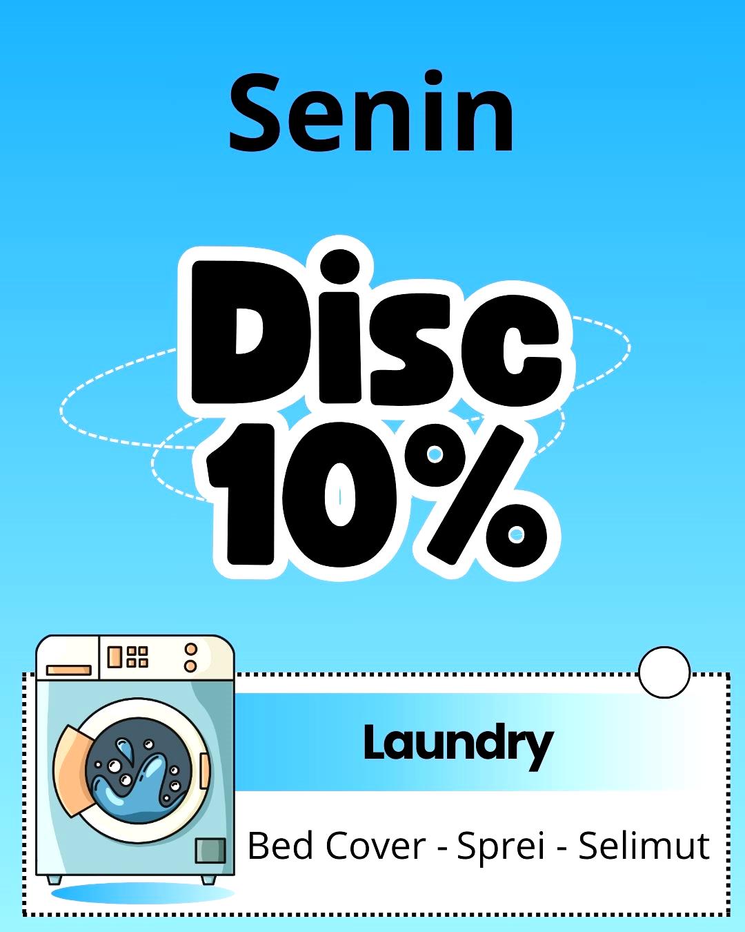 Biru Putih Profesional Sederhana Daftar Harga Usaha Laundry Instagram Post - 1
